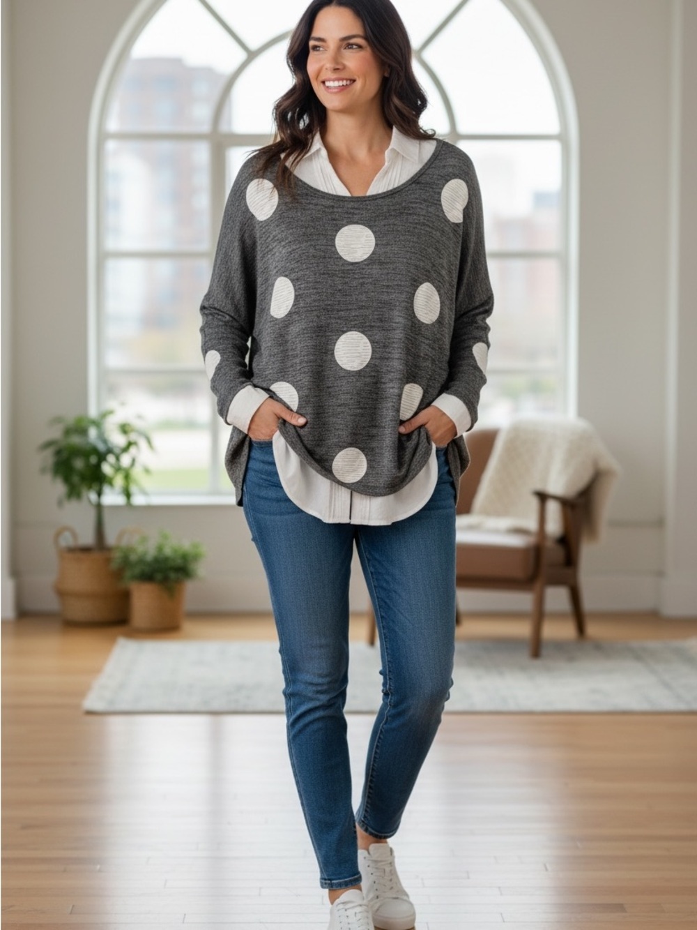 Papillon Blanc White Textured Blouse